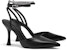 (W) CHARLES & KEITH Tumit Tinggi Runcing Bertali Pergelangan 'Hitam' CK1-60280378