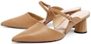Order (W) CHARLES & KEITH PU 'Mules Tumit Rendah Berhujung Tajam Tali Buku Camel' CK1-60580224_CAMEL