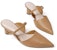 (W) CHARLES & KEITH PU 'Mules Tumit Rendah Berhujung Tajam Tali Buku Camel' CK1-60580224_CAMEL