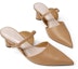 Lookbook (W) CHARLES & KEITH PU 'Mules Tumit Rendah Berhujung Tajam Tali Buku Camel' CK1-60580224_CAMEL