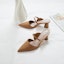 Shop (W) CHARLES & KEITH PU 'Mules Tumit Rendah Berhujung Tajam Tali Buku Camel' CK1-60580224_CAMEL