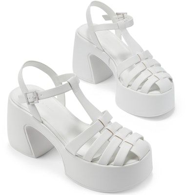 (W) Sandal Charles & Keith 'Chunky Heel Roman' PU CK1-80920025 Lookbook (W) Sandal Charles & Keith 'Chunky Heel Roman' PU CK1-80920025
