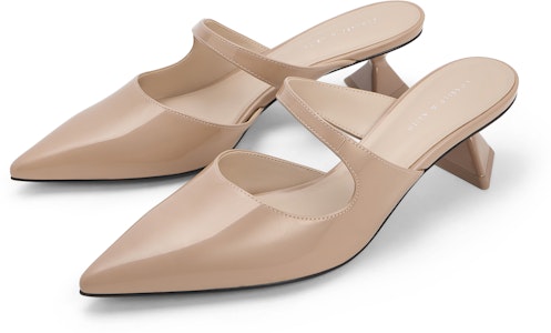 (W) CHARLES & KEITH PU 'Zapatos Mules Tacón Grueso Puntiagudo de Moda' CK1-61720118 Details for (W) CHARLES & KEITH PU 'Zapatos Mules Tacón Grueso Puntiagudo de Moda' CK1-61720118