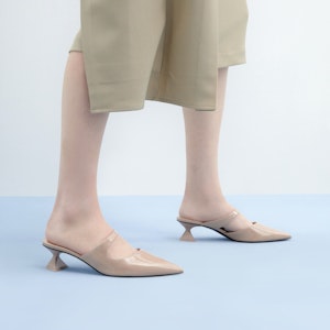 (W) CHARLES & KEITH PU 'Zapatos Mules Tacón Grueso Puntiagudo de Moda' CK1-61720118 Cheap (W) CHARLES & KEITH PU 'Zapatos Mules Tacón Grueso Puntiagudo de Moda' CK1-61720118