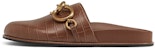 (W) CHARLES & KEITH PU 'Selipar Tumit Rendah Gaya Rantai Besar Coklat' CK1-71680043_AP-BROWN