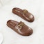 Details for (W) CHARLES & KEITH PU 'Selipar Tumit Rendah Gaya Rantai Besar Coklat' CK1-71680043_AP-BROWN