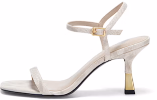 (Women) CHARLES & KEITH PU 'Simple White Open-Toe High-Heeled Sandals' CK1-60580244_AP.-WHITE (Women) CHARLES & KEITH PU 'Simple White Open-Toe High-Heeled Sandals' CK1-60580244_AP.-WHITE