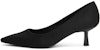 (W) CHARLES & KEITH PU 'Tumit Tinggi Runcing Komuter Hitam Bertekstur' CK1-60361352_BLACKTEXTURED
