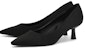 (W) CHARLES & KEITH PU 'Tumit Tinggi Runcing Komuter Hitam Bertekstur' CK1-60361352_BLACKTEXTURED