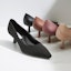 Details for (W) CHARLES & KEITH PU 'Tumit Tinggi Runcing Komuter Hitam Bertekstur' CK1-60361352_BLACKTEXTURED