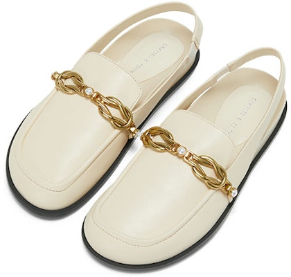 (W) CHARLES & KEITH メタリックツイストノットサンダル (ベージュ) CK1-71680048_CHALK Shop (W) CHARLES & KEITH メタリックツイストノットサンダル (ベージュ) CK1-71680048_CHALK