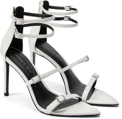 (W) Sandal Tumit Tinggi Jari PU Charles & Keith Ankle Strap 'Fashion Slides' CK1-60280394 Order (W) Sandal Tumit Tinggi Jari PU Charles & Keith Ankle Strap 'Fashion Slides' CK1-60280394