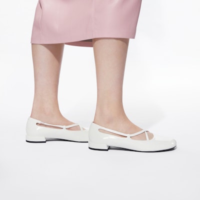 (W) CHARLES & KEITH Kasut Ballerina PU 'Cross-Strap Round Toe' CK1-70920132 4