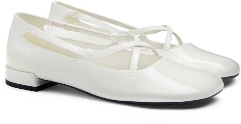 (W) CHARLES & KEITH Kasut Ballerina PU 'Cross-Strap Round Toe' CK1-70920132 2