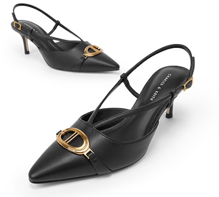 (W) CHARLES & KEITH PU Hitam 'Stiletto Kenyamanan Kasual' CK1-60361403_BLACK Shop (W) CHARLES & KEITH PU Hitam 'Stiletto Kenyamanan Kasual' CK1-60361403_BLACK