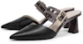 (W) CHARLES & KEITH PU Hitam 'Lace-Up Cut-Out High Heel' Selipar Tumit Tinggi CK1-60580238_BLACK