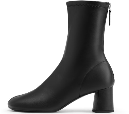 (Women) CHARLES & KEITH PU Boots 'Chic Chunky Heel Fashion Zipper' CK1-90360374 Buy (Women) CHARLES & KEITH PU Boots 'Chic Chunky Heel Fashion Zipper' CK1-90360374