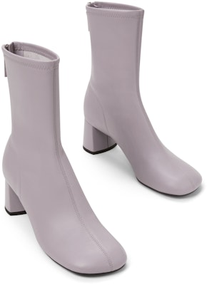 (Women) CHARLES & KEITH PU Boots 'Chic Chunky Heel Fashion Zipper' CK1-90360374 7