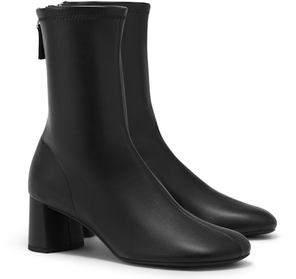 (Women) CHARLES & KEITH PU Boots 'Chic Chunky Heel Fashion Zipper' CK1-90360374 Order (Women) CHARLES & KEITH PU Boots 'Chic Chunky Heel Fashion Zipper' CK1-90360374