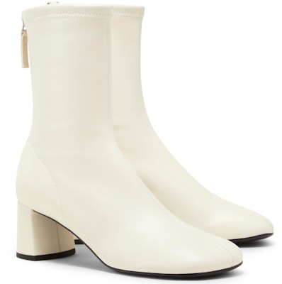(Women) CHARLES & KEITH PU Boots 'Chic Chunky Heel Fashion Zipper' CK1-90360374 Details for (Women) CHARLES & KEITH PU Boots 'Chic Chunky Heel Fashion Zipper' CK1-90360374