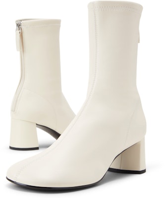 (Women) CHARLES & KEITH PU Boots 'Chic Chunky Heel Fashion Zipper' CK1-90360374 Sizing (Women) CHARLES & KEITH PU Boots 'Chic Chunky Heel Fashion Zipper' CK1-90360374