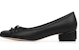 (W) CHARLES & KEITH PU Hiasan Riben Hujung Bulat Tumit Rendah 'Hitam' CK1-61720087_BLACK