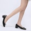 Shop (W) CHARLES & KEITH PU Hiasan Riben Hujung Bulat Tumit Rendah 'Hitam' CK1-61720087_BLACK