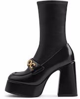 (Women) CHARLES & KEITH PU Chunky Heeled Ankle Boots 'Square Toe Elastic Platform' CK1-90360380 (Women) CHARLES & KEITH PU Chunky Heeled Ankle Boots 'Square Toe Elastic Platform' CK1-90360380