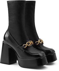 (W) CHARLES & KEITH PU Sepatu Boots Hak Tebal 'Jempol Square Elastis' CK1-90360380 Order (W) CHARLES & KEITH PU Sepatu Boots Hak Tebal 'Jempol Square Elastis' CK1-90360380