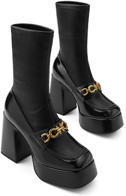 (W) CHARLES & KEITH PU Sepatu Boots Hak Tebal 'Jempol Square Elastis' CK1-90360380 Lookbook (W) CHARLES & KEITH PU Sepatu Boots Hak Tebal 'Jempol Square Elastis' CK1-90360380