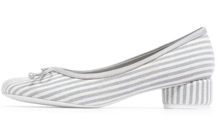 (Women) CHARLES & KEITH PU Fabric Bow Decor Round Toe Mid Heel 'Light Blue' CK1-61720087_-LIGHT-BLUE (Women) CHARLES & KEITH PU Fabric Bow Decor Round Toe Mid Heel 'Light Blue' CK1-61720087_-LIGHT-BLUE