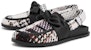 (W) CHARLES & KEITH PU fabrik Busur Sandal Tumit Rata 'Heels Kasual Rendah' CK1-70920112