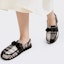Shop (W) CHARLES & KEITH PU fabrik Busur Sandal Tumit Rata 'Heels Kasual Rendah' CK1-70920112