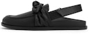 (W) CHARLES & KEITH PU fabrik Busur Sandal Tumit Rata 'Heels Kasual Rendah' CK1-70920112