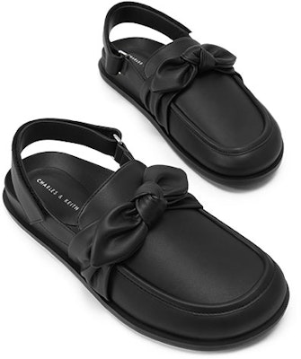 CHARLES&KEITH PU布料蝴蝶結裝飾休閒平底涼鞋 0.8cm 女款 Sizing CHARLES&KEITH PU布料蝴蝶結裝飾休閒平底涼鞋 0.8cm 女款