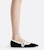 (W) CHARLES & KEITH PU Bulu Tiruan Kasut Mary Jane Hujung Petak 'Kasual Rata' CK1-70580213