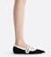 Shop (W) CHARLES & KEITH PU Bulu Tiruan Kasut Mary Jane Hujung Petak 'Kasual Rata' CK1-70580213
