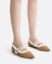 Cheap (W) CHARLES & KEITH PU Bulu Tiruan Kasut Mary Jane Hujung Petak 'Kasual Rata' CK1-70580213