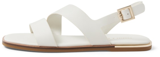 (Women) CHARLES & KEITH PU Flat Sandals 'Simple Broad Strap' CK1-70900211 (Women) CHARLES & KEITH PU Flat Sandals 'Simple Broad Strap' CK1-70900211