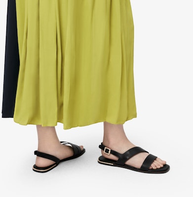 (W) Sandal Rata 'Strap Lebar Ringkas' CHARLES & KEITH PU CK1-70900211 4