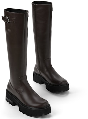 (W) CHARLES & KEITH PU Boot Tinggi 'Simple Side-Zip Platform Rider' CK1-90380145 Sizing (W) CHARLES & KEITH PU Boot Tinggi 'Simple Side-Zip Platform Rider' CK1-90380145