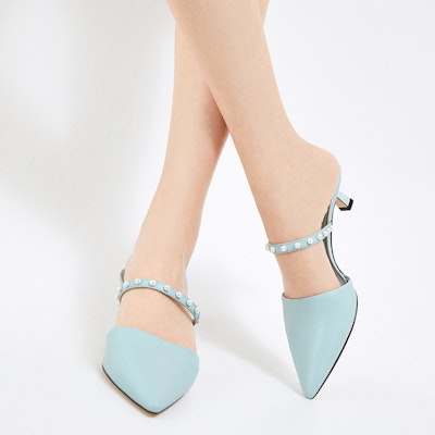 (W) CHARLES & KEITH ライトブルーパールストラップスティレット CK1-60920300_LIGHTBLUE Shop (W) CHARLES & KEITH ライトブルーパールストラップスティレット CK1-60920300_LIGHTBLUE