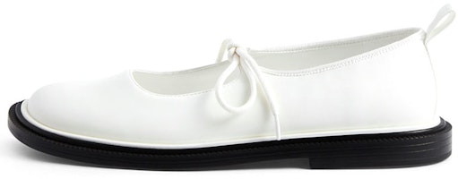 (Women) CHARLES & KEITH PU Mary Jane Flats 'Simple Casual Round Toe White' CK1-70900270_WHITE (Women) CHARLES & KEITH PU Mary Jane Flats 'Simple Casual Round Toe White' CK1-70900270_WHITE
