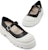(W) CHARLES & KEITH PU Mary Jane 'Fesyen Buckle Platform' CK1-70920124