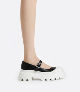 (W) 查尔斯与凯斯PU玛丽珍"时尚扣带厚底鞋" CK1-70920124 Shop (W) 查尔斯与凯斯PU玛丽珍"时尚扣带厚底鞋" CK1-70920124