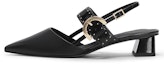 Buy (W) CHARLES & KEITH PU Logam Gesper Hujung Runcing Blok Tumit 'Hitam' CK1-60580246_BLACK