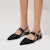 (W) CHARLES & KEITH PU Logam Gesper Hujung Runcing Blok Tumit 'Hitam' CK1-60580246_BLACK