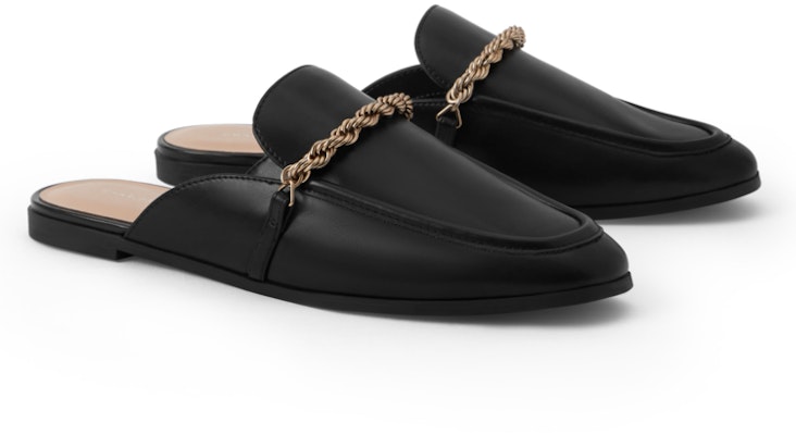 (Women) CHARLES & KEITH PU Metallic Chain Loafer Mule 'Fashion Slide' CK1-70380833 Order (Women) CHARLES & KEITH PU Metallic Chain Loafer Mule 'Fashion Slide' CK1-70380833