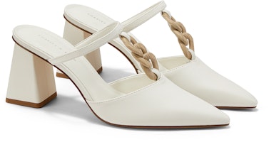 (W) CHARLES & KEITH PU Rantaian Logam Tumit Tinggi Mule 'Fashion Slide' CK1-60280407 Order (W) CHARLES & KEITH PU Rantaian Logam Tumit Tinggi Mule 'Fashion Slide' CK1-60280407