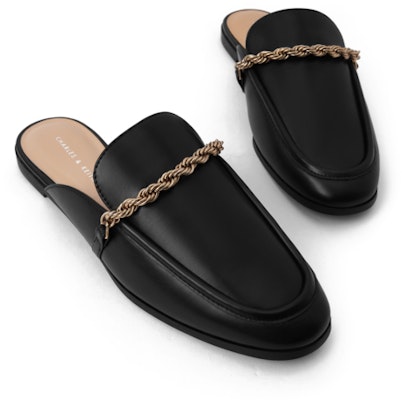 (W) CHARLES & KEITH メタリックチェーンローファーミュール CK1-70380833 Lookbook (W) CHARLES & KEITH メタリックチェーンローファーミュール CK1-70380833